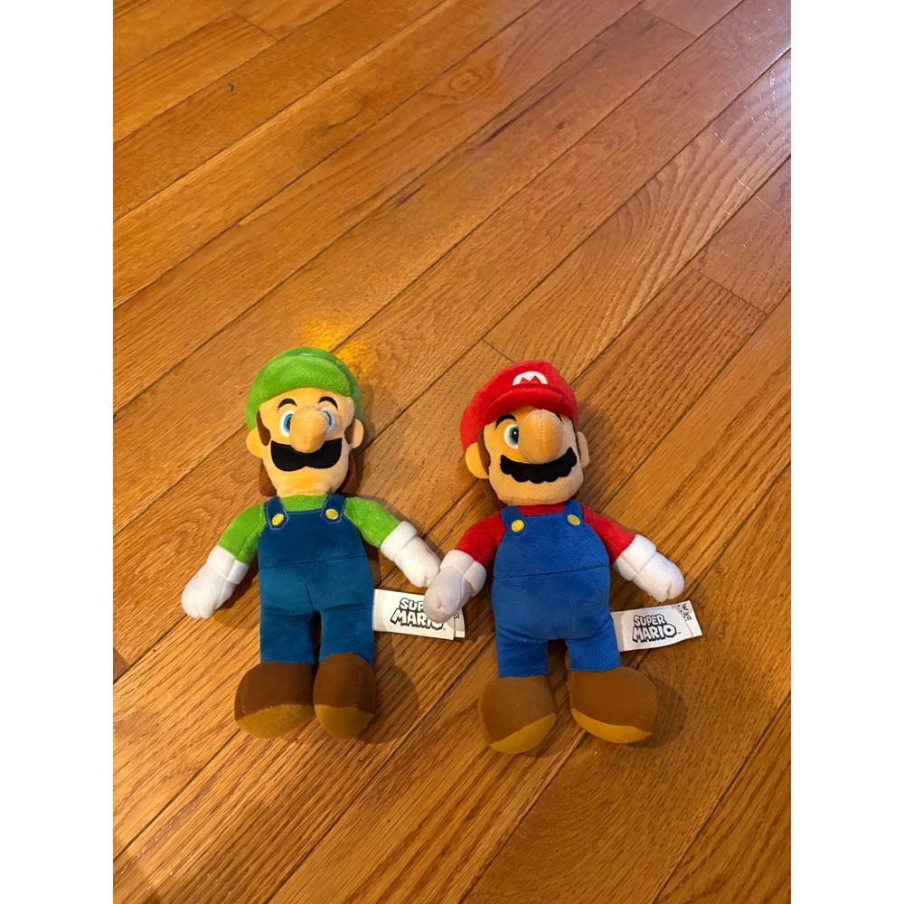 Bundle 2‎ Super Mario Plush Mario Luigi Stuffed Toy Nintendo Official Licensed